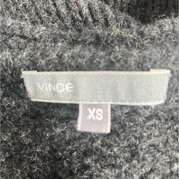 Vince Womens Open Front Cardigan Sweater Black Wool Blend Pockets Size XS - Picture 4 of 7